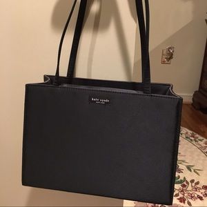Kate Spade Black microfiber shoulder purse