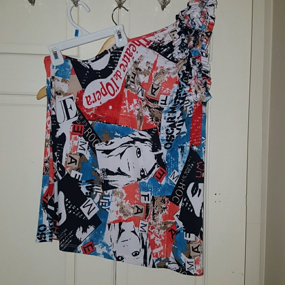 One shoulder blouse