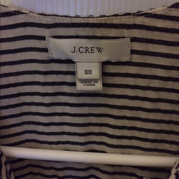 J. Crew embroidered stripped peasant top - Picture 2 of 4