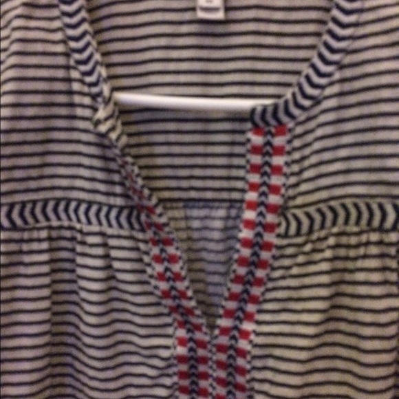 J. Crew embroidered stripped peasant top - Picture 4 of 4