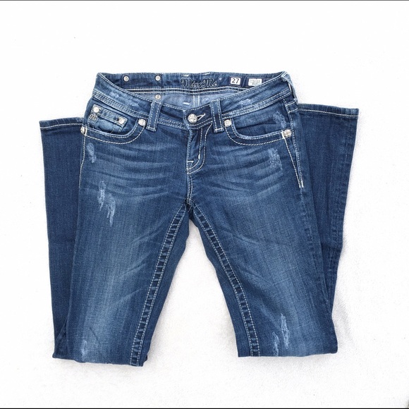 🆕 Miss me jewel embellished distressed boot jeans - Picture 3 of 3