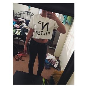 Forever 21 Crop Tee Medium