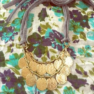 *Anthropologie* Gold medallion necklace