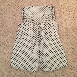 Black and White Polka Dot Top Size S