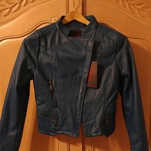 COZY UP IN THIS Teal Moto Jacket