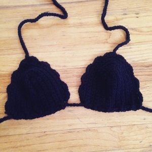 Scallop Knit Bikini Top