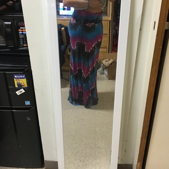 Tie dye maxi skirt