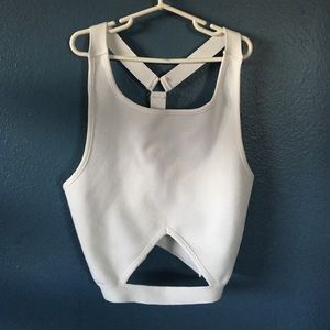 white crop top