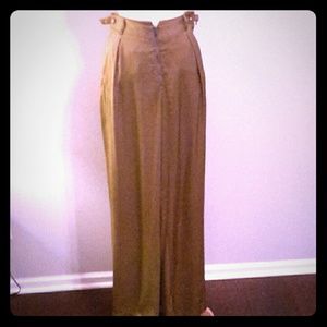 LONG moss green bcbg lightweight trousers