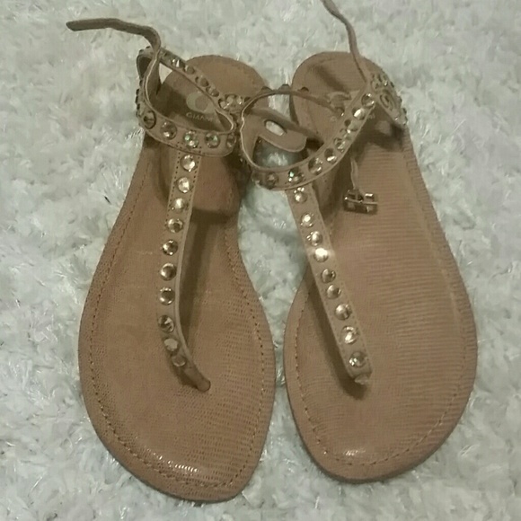 Gianni Bini jewel tan sandals