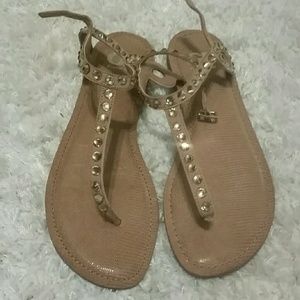 Gianni Bini jewel tan sandals