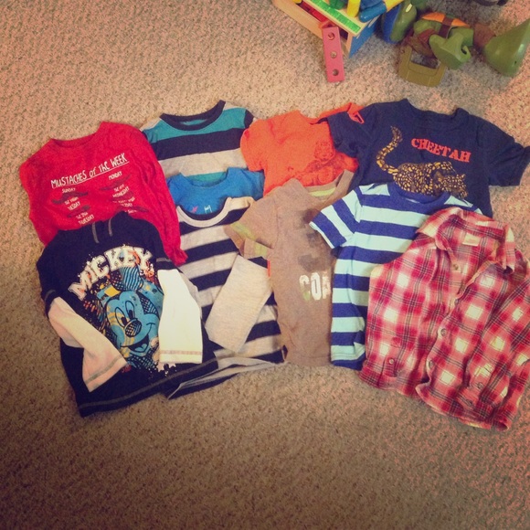 Toddler boys 3t short and long sleeve shirts