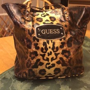 Guess cheetah print bag