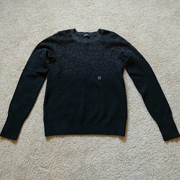 Nwot Express Black Shiny Thread Sweater, medium