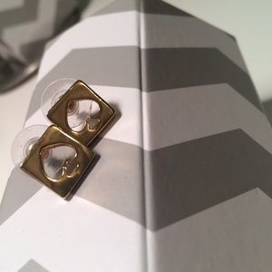 Spade cut out earrings