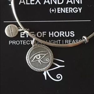 NWT Alex and Ani, Silver Eye of Horus Bangle