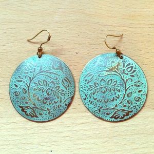 Silver Dollar Tribal Earrings