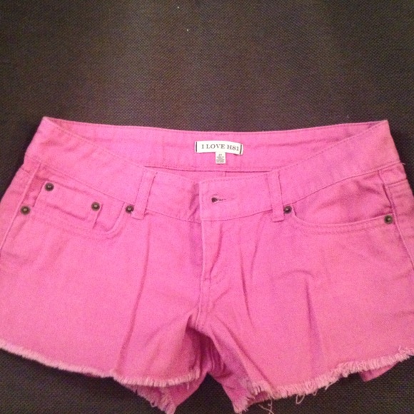 Pink denim H&M shorts