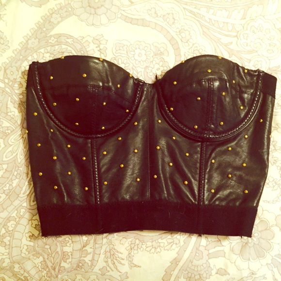 Studded Leather Crop