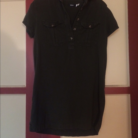 Urban outfitters army green shirt dress