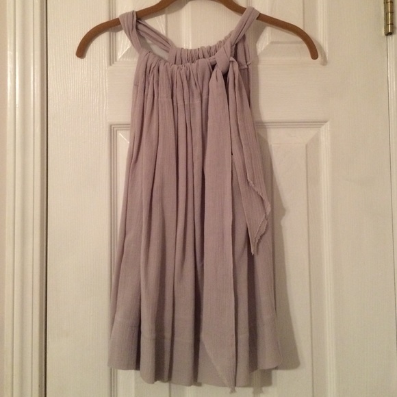 Tops - Gray, cotton/gauze tank/blouse