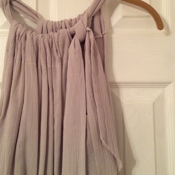 Gray, cotton/gauze tank/blouse - Picture 2 of 4