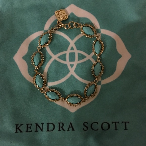Kendra Scott turquoise and gold bracelet