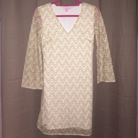 Lilly Pulitzer Dresses & Skirts - Gold Lilly Pulitzer, Long Sleeve