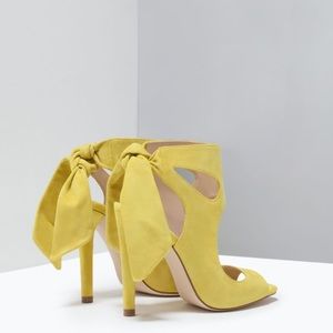 ZARA Leather High Heeled Sandals Size 8