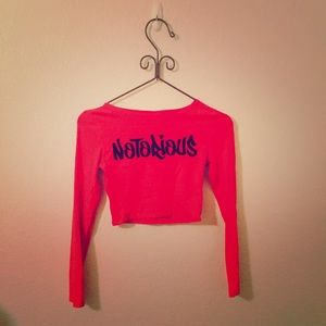"Notorious" Biggie Long Sleeve Crop top