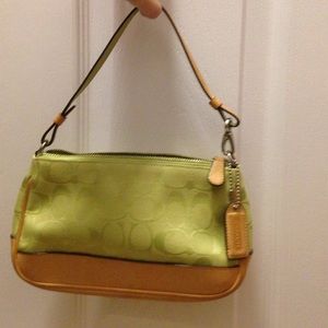 Lime Green Coach Small Purse