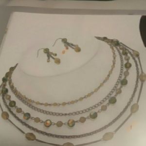 PL "Celadon" necklace and earring set