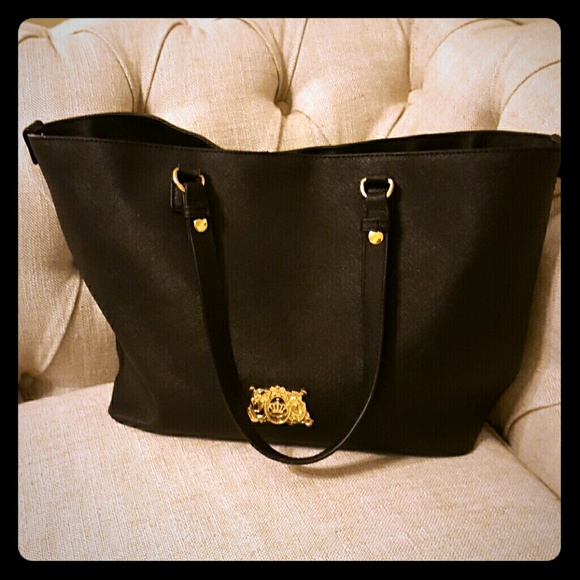 Juicy Couture Black leather tote