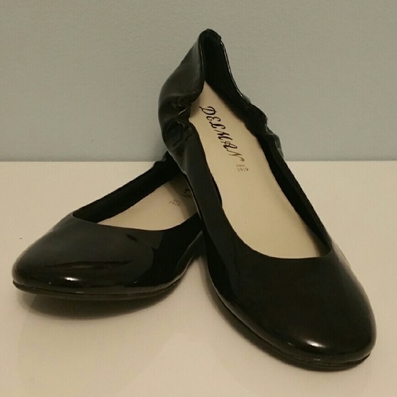 Delman Black Patent Leather Flats