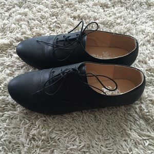 black oxfords.