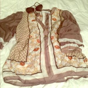 New York and Co Boho 3/4 sleeve blouse