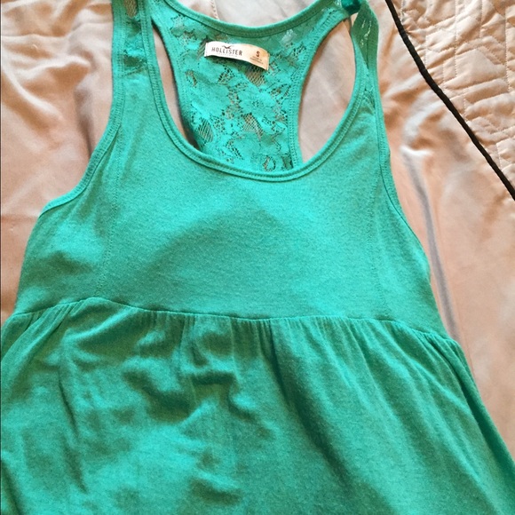 Lace back tank top