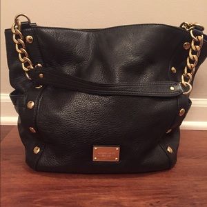 Michael Kors Delancy Leather Tote- black