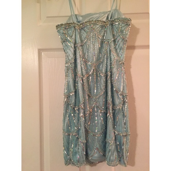 Short prom dress by Dave and johnny, light blue - Picture 4 of 7