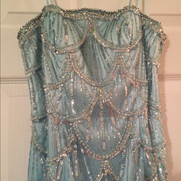 Short prom dress by Dave and johnny, light blue - Picture 3 of 7