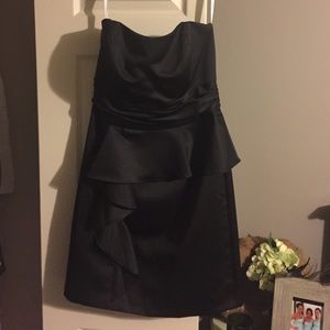 Solid black formal dress