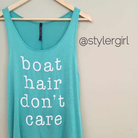 Boat Hair Don't Care Tank (also in black & gray) - Picture 3 of 3