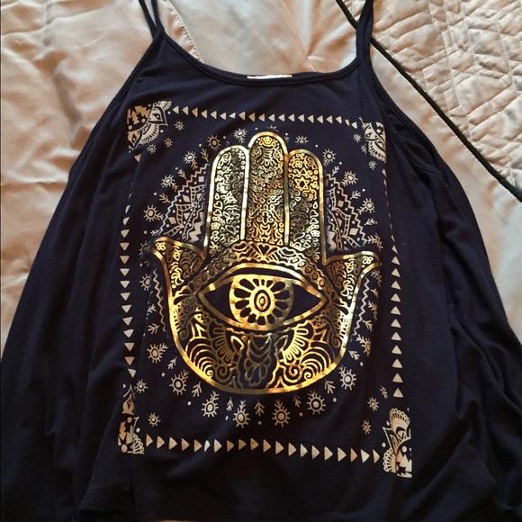 hamsa design tank top