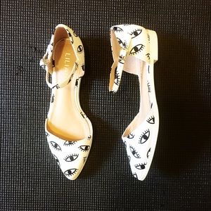 White Evil Eye Flats