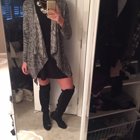 Flash saleBlack shawl tweed coat