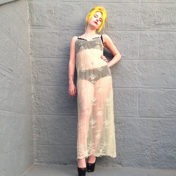 Krista Larson lace slip dress.