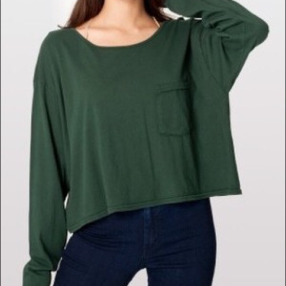 American apparel long sleeve pocket tee
