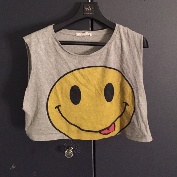 Forever 21 Smiley face crop top