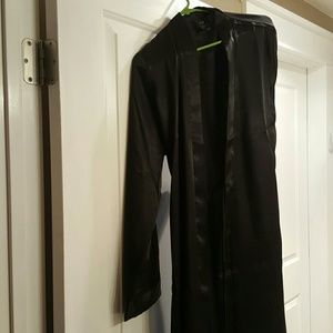 Black silk robe