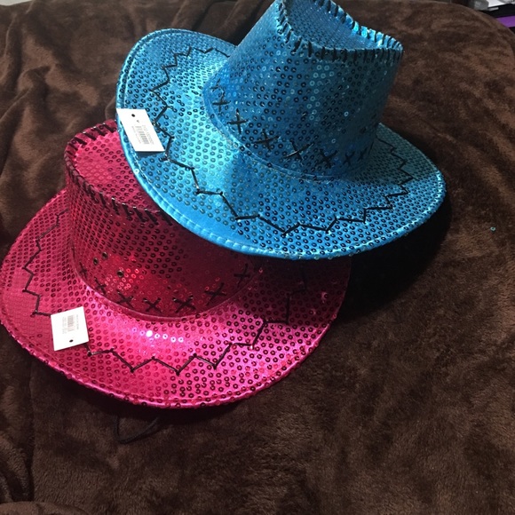 Blue sequin hat - Picture 4 of 4